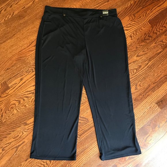 AVENUE Pull on Pant Matte Jersey Women Sz 18/20 Petite NWT Color Blue NWT - Picture 1 of 4